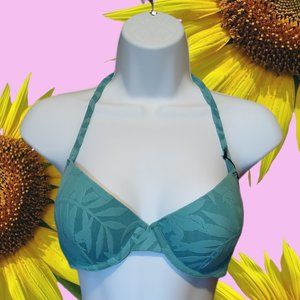 Shade & Shore Teal Light Lift Bikini Top NWT Size 34C